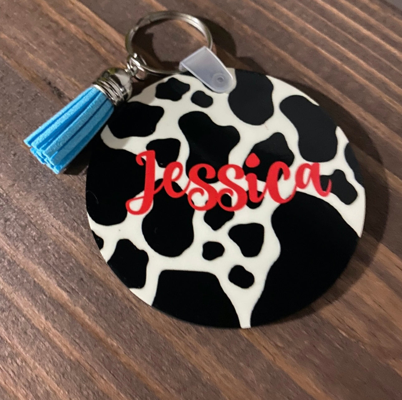 Black & White Cow Keychain