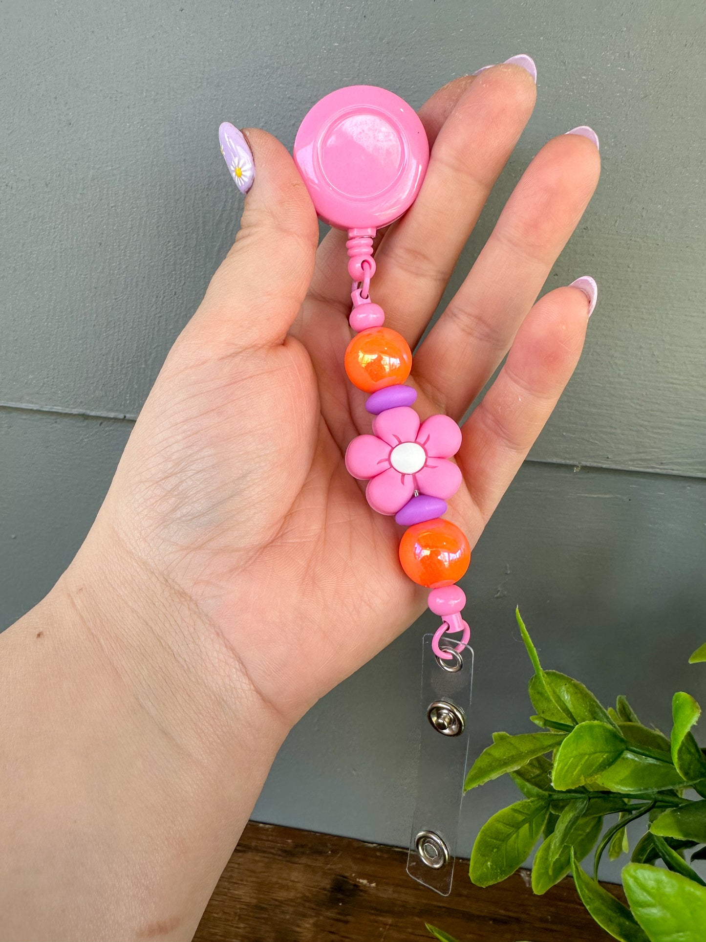 Spring Flower Badge Reel