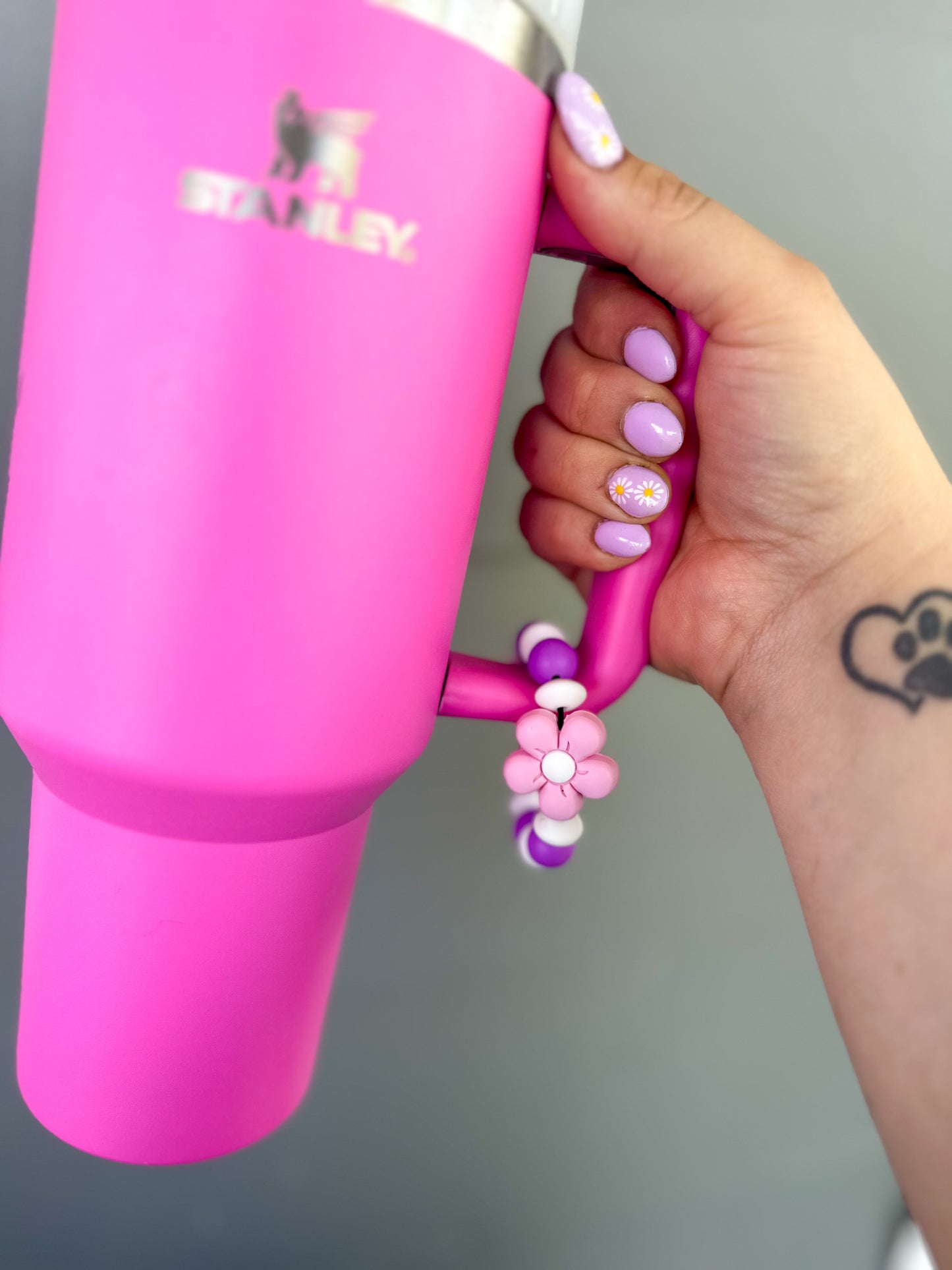 Pink Flower - Cup Charm