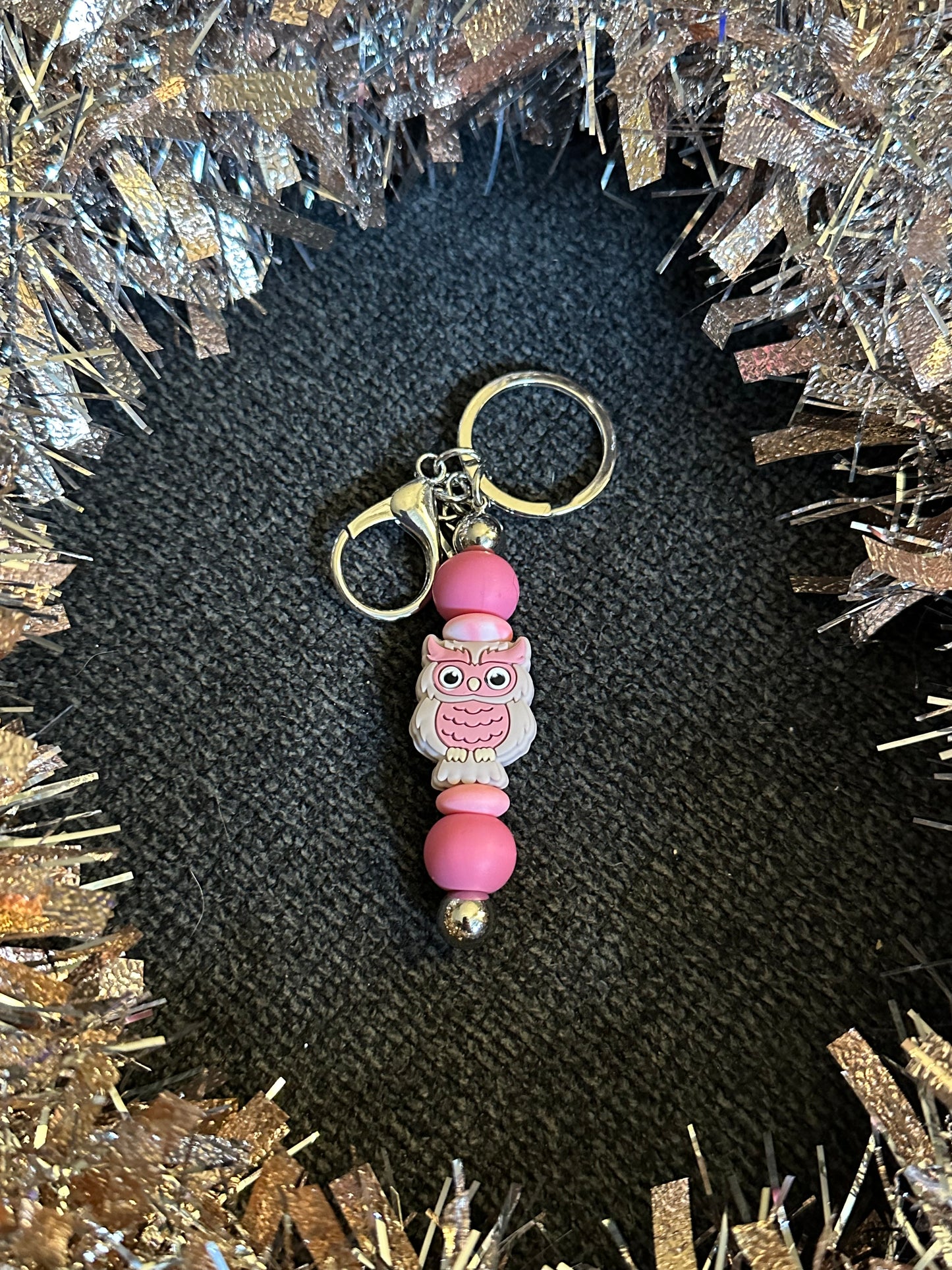 Pink Owl - Bar Keychain