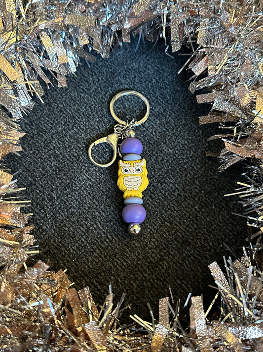 Yellow Owl - Bar Keychain